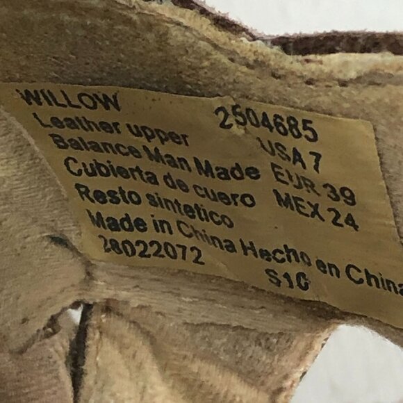 Earth Women's Size 7 Willow Brown Leather Open Toe Slingback Wedge Heel Sandals - Picture 13 of 13